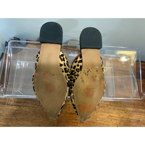 STEVEN by Steve Madden Leopard Print Calf Hair Pointed Toe Mule‎ Flats Women - Picture 6 of 14